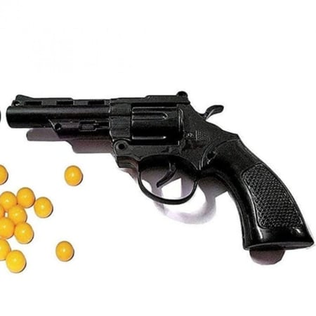 مسدس خرز محاله بلاستك اسود بدون تعشيق طلق متلاحق