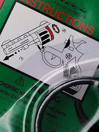 مسدس طرطعان بلاستيك اسود