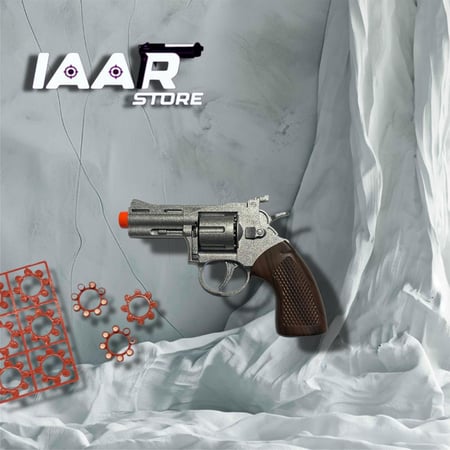 مسدس لعبة حديد طرطعان مقاس ربع سلفر