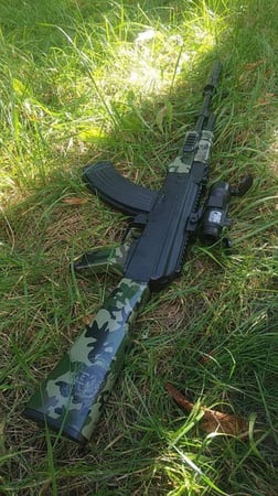 رشاش جل بلاستير AKM 47 جيشي حديد وبلاستيك وزن ثقيل