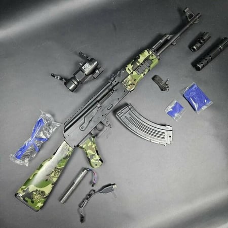 رشاش جل بلاستير AKM 47 جيشي حديد وبلاستيك وزن ثقيل