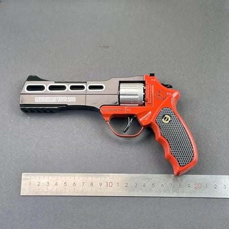 مسدس لعبة حديد طرطعان ثقيل أحمر وأسود  أفضل مسدس معدني واقعي