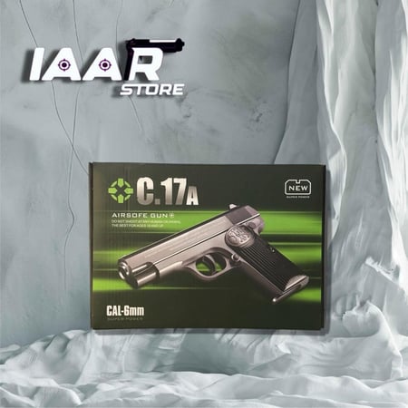 مسدس خرز حديد C17A أسود  أفضل مسدس خرز 6 ملم بوزن واقعي