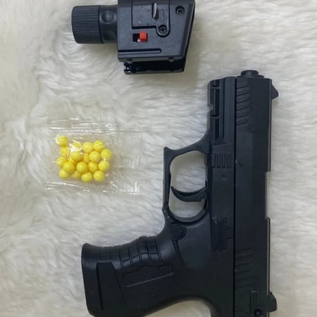 مسدس خرز ربع 6 مل مع ليزر عدد 12 قطعه