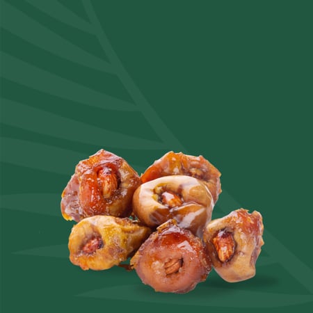 سكري محشي لوز ومضاف له 5 أنواع مكسرات وزن الكيس 350 جرام تقريباً