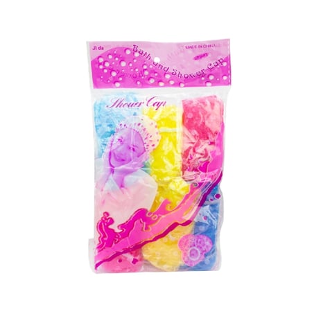 قبعات الاستحمام للعناية المنزلية الآمنة أغطية رأس بنقشة زهورمن - 6 قطع