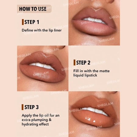 طقم ثنائي محدد وملمع للشفاه هوت كاكاو من شيجلام