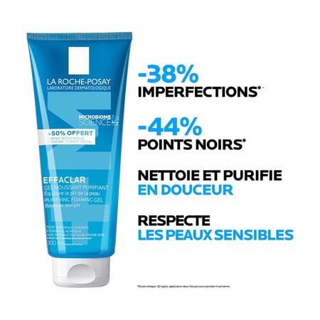 جل إيفاكلار الرغوي لتنقية البشرة الدهنية من لاروش بوزيه - 300 مل