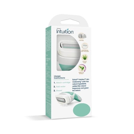 أداة موس الحلاقه والرغوه بالصبار وفيتامين اي من شيك انتيوشن - 2 قطعة