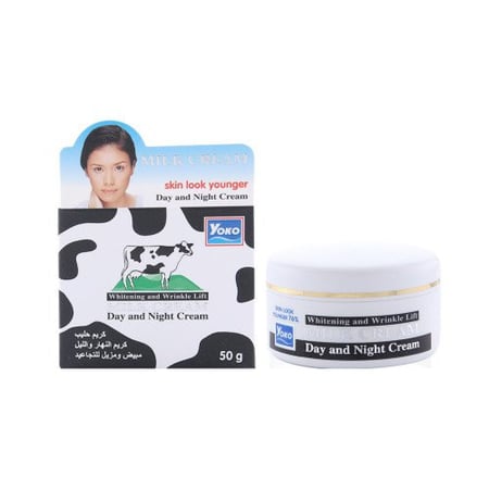 كريم الحليب كريم النهار والليل مبيض ومزيل للتجاعيد من يوكو - 50 جم