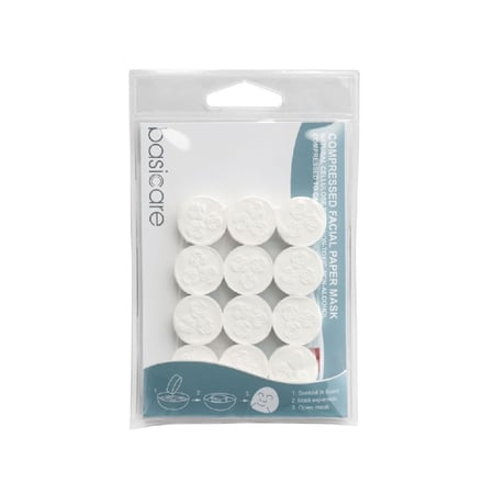 قناع الوجه الورقي المضغوط من بيسيكير مكون من 12 قطعة