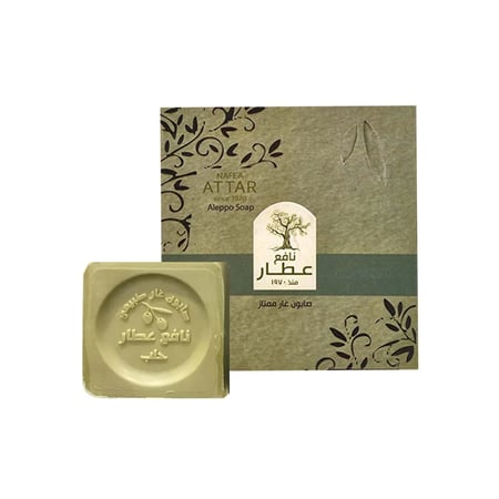 صابون غار بزيت الزيتون وزيت الغار من نافع عطار 4 في - 150 جم