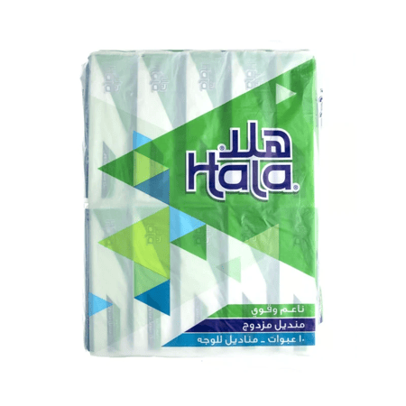 مناديل هلا 10 عبوات * 180 من HALA