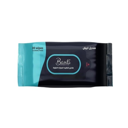 مناديل مبللة لتنظيف العبايات الملونة من بانتي - 30 منديل