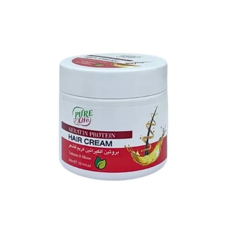 كريم الشعر بالكيراتين من بيور لايف  300 مل