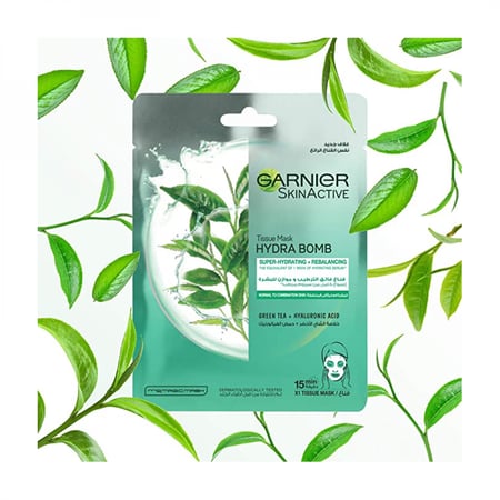 ماسك ترطيب الوجه بخلاصة الشاي الاخضر من غارنيية - 29 مل