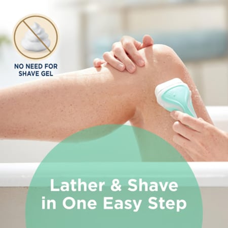 أداة موس الحلاقة والرغوة بالصبار وفيتامين اي من شيك انتيوشن 2 قطعة