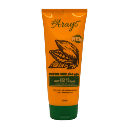 كريم زيدة الكاكاو الطبيعي خاصة لليشرة الجافة بدون عطر من العرايس 200مل
