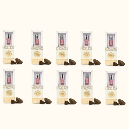 توزيعات مسك البودرة الفاخر  كسر عود طبيعي محسن 10 علب