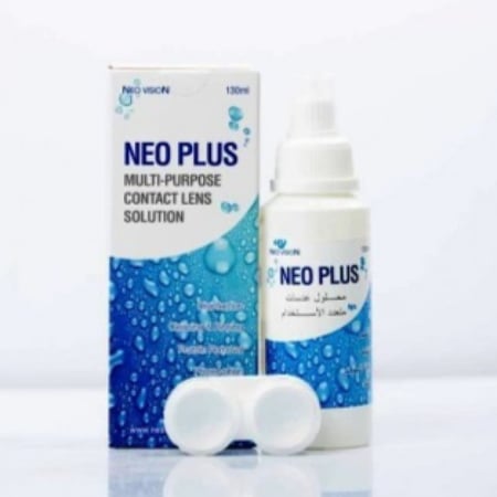 محلول تنظيف العدسات اللاصقة من نيو بلس