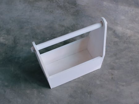 سلة خشبية أبيض (2)