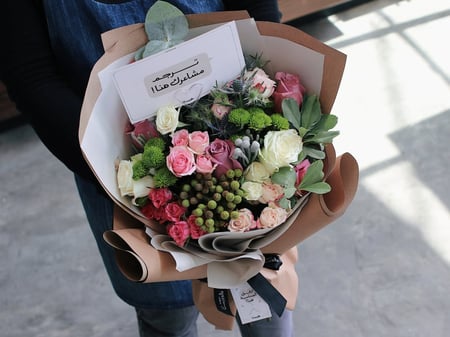 باقة ورد فاصلة بهجة روحي