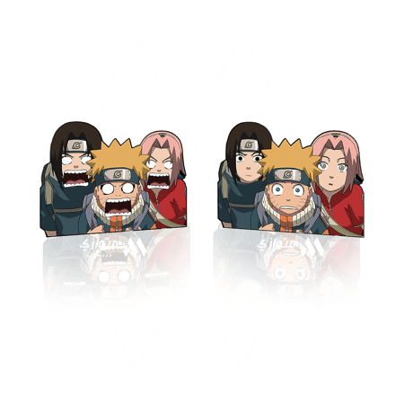 ستيكر 3D متحرك - ناروتو وساسوكي وساكور من أنمي ناروتوا