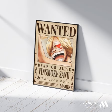 بوستر أنمي 3D متحرك - للوفي سانجي زورو ملصق المطلوبين من أنمي ون بيس