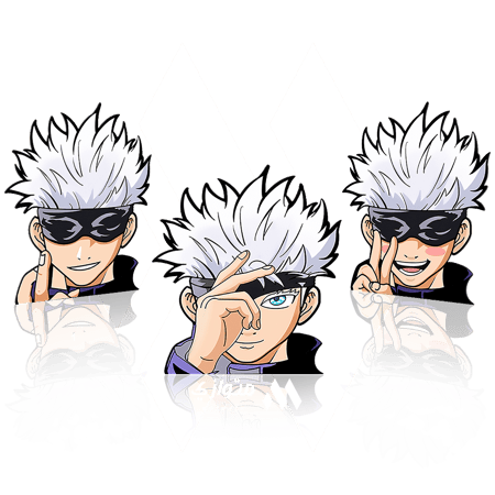 ستيكر 3D متحرك - غوجو ساتورو من أنمي جوجيتسو كايسين