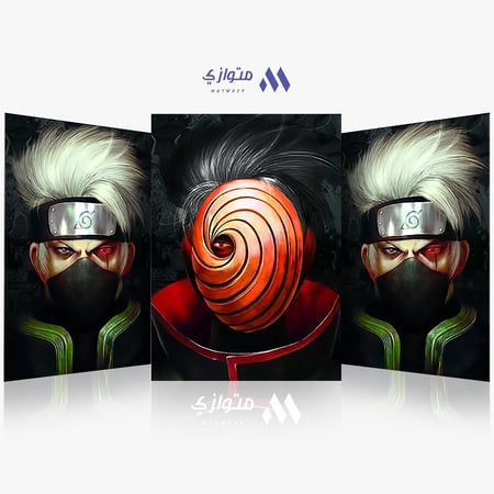 بوستر أنمي 3D متحرك - كاكاشي و أوبيتو من أنمي ناروتو