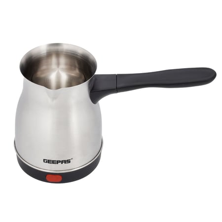 ماكينة صنع القهوة التركية كهربائية بسعة 0.8 لتر للاستخدام المنزلي أو في المكتب 800 وات GK38050 أسود/ فضي