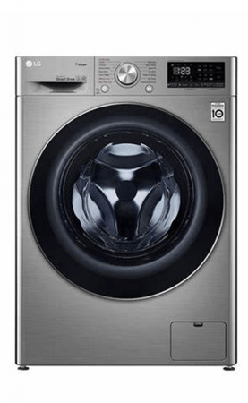 إل جى غسالة منزلية أتوماتيك تعبئة أمامية، 9 كجم، تنشيف 6 كجم، 1400 دورة، فضي - WSV0906XM