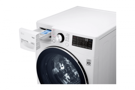 ال جي غسالة امامية كومبو 15 كيلو غسيل 8 كيلو تجفيف-ابيض -WS1508WHT