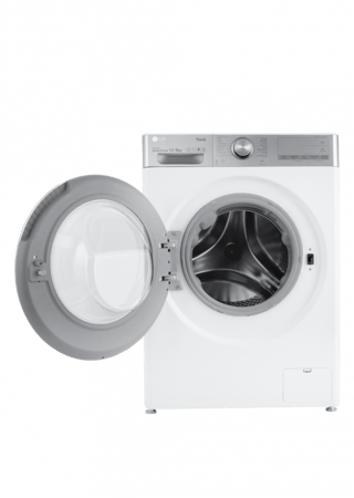 ال جي غسالة تعبئة أمامية، غسيل 12 كيلو، تجفيف 8 كيلو، ابيض- WSV1208WHT