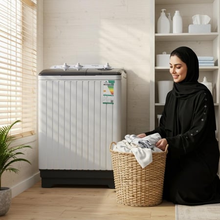 غسالة سوني إكس حوضين 7 كيلو | أبيض