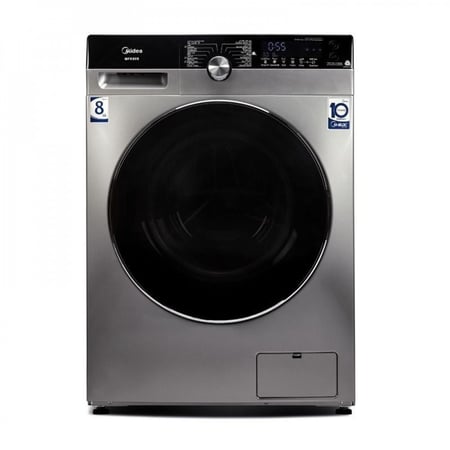 ميديا غسالة اتوماتيك تعبئة امامية، 8 كيلو، 75% تنشيف، 16 برنامج، صناعة صينية، ستيل - MFK80S