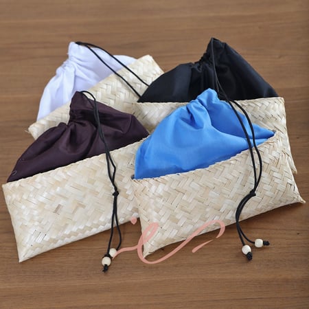 حقيبة خوص بالوان متعدده