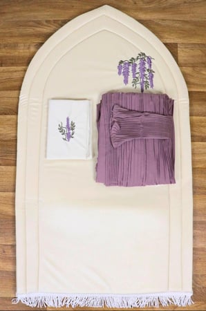 طقم صلاة غصن اللافندر الموف بتنسيق أنيق من متجر مصحف