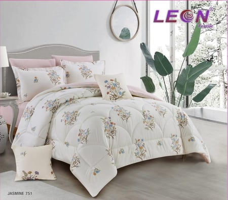 اكتشف غطاء لحاف قطن فاخر ونعومة فائقة شحن سريع من منازل الياسمين