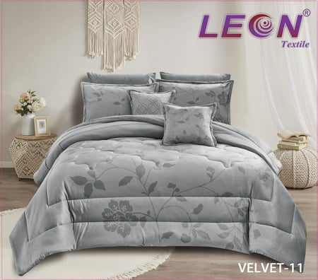 مفرش ليون فلفت مشجر مخمل شتوي