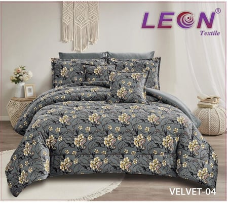 مفرش ليون فلفت مشجر مخمل شتوي