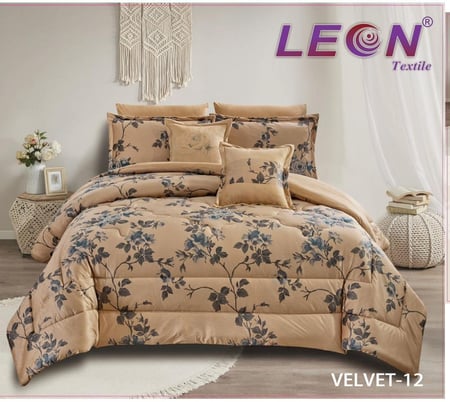 مفرش ليون فلفت مشجر مخمل شتوي