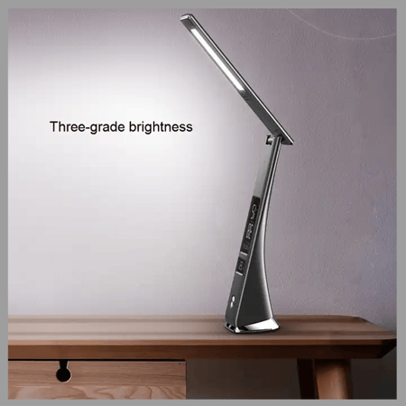 مصباح مكتبي  لاسلكي مع ساعة وتقويم ودرجة حرارة الغرفة