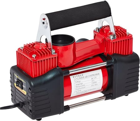 ضاغط هواء 2 سلندر 12 فولت بقوة 85 لتر/الدقيقة