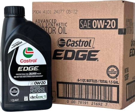 زيت محرك كاسترول ايدج  امريكي 0W20 تخليقي بالكامل كرتون 6 لتر