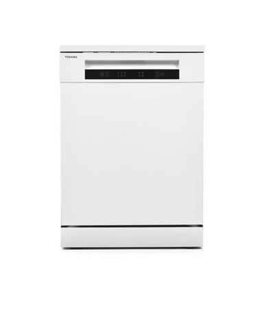 غسالة صحون توشيبا 2 رف 14 مكان 6 برامج خاصية فتح الباب ابيض DW-14F5ME(W) -SA