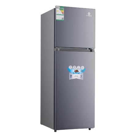 بروماتيك ثلاجة بابين - 235 لتر - 8.3 قدم مكعب - فضي - NNR-250L