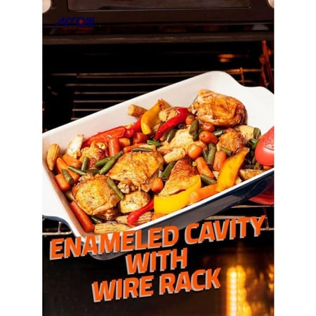 ارو فرن بلت ان كهرباء 90 سم, 60 لتر, قدرة 2000 واط - فضي - RO-90BEO6K