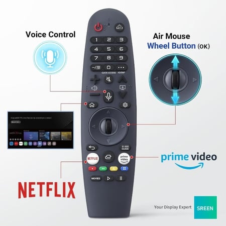 سرين شاشة تلفزيون سمارت 85 بوصة - 4K - نظام تشغيل Web OS - أسود - SRET -85S4KW1