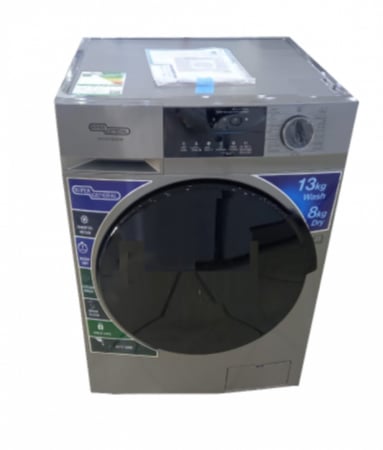 غسالة اتوماتيك سوبر جنرال 13 كغ امامية انفرتر  100% سلفر  KSGWD13800CMBS